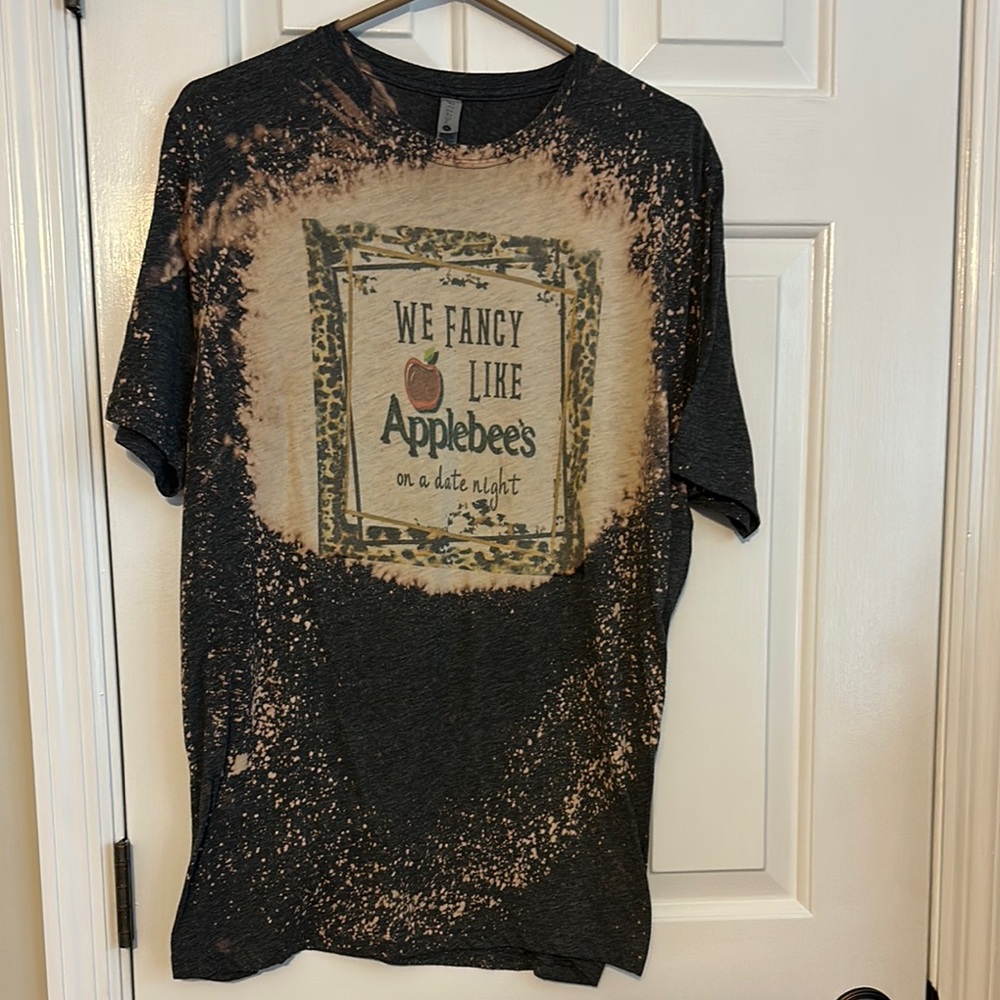 Next Level Apparel Black and Tan Short Sleeve Tee with Vintage Design